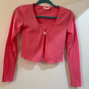Pink Women's Cardigan Sweater